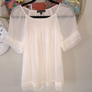 Banana Republic Smocked Neck Blouse (size is XS can fit S)